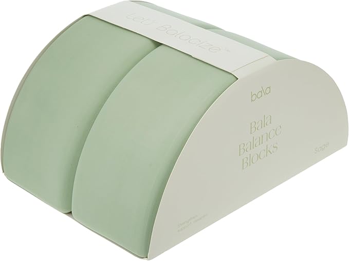 Bala Balance Blocks 2 Pack, Yoga Blocks for Working Out, (Sage) - Semi-Circular Yoga Accessories for Stretching & Exercise - Yoga Equipment for Home Workout - Yoga Block Essentials for Women & Men