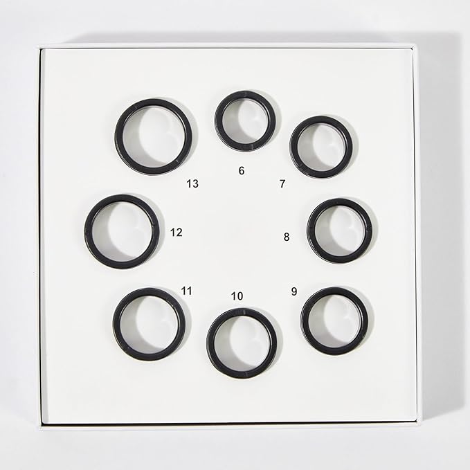 Smart Health Rings for Women Men, Fitness Tracker with Heart Rate, Blood Oxygen, HRV, Sleep Tracker, Step Tracker, No Subscription Fee, IP68 Waterproof Smart Ring (Only Ring Sizing Kit)