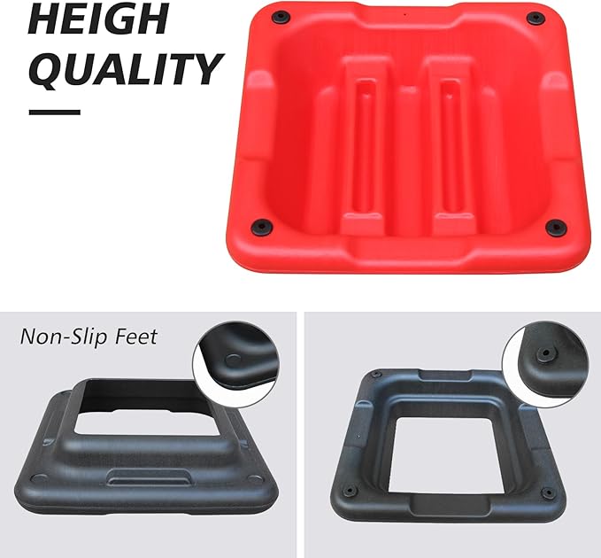 16"x16" Exercise Aerobic Step Platform with 4 Risers, Adjustable Height 4"-6"-8"-10"-12" Workout Stepper for Home Gym Fitness Strength & Training