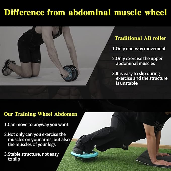 Ab Roller Wheel for Core Workout, Ab Wheel Exercise Equipment for Home Gym