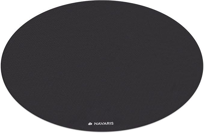 Navaris Round Yoga Mat - 47" Diameter Circular Exercise Mat 1/4" Thick - Non-Slip Mat for Cardio, Workout, Fitness, Tai Chi, Meditation - Size Small