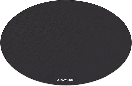 Navaris Round Yoga Mat - 47" Diameter Circular Exercise Mat 1/4" Thick - Non-Slip Mat for Cardio, Workout, Fitness, Tai Chi, Meditation - Size Small
