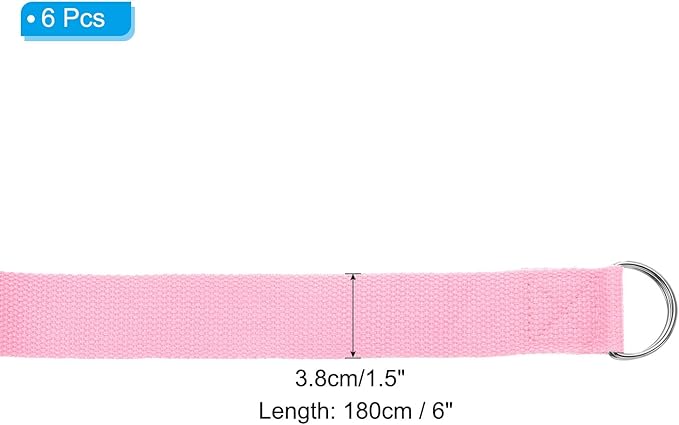 PATIKIL Yoga Strap for Stretching Cotton Yoga Belt with Adjustable Metal D-Ring Buckle Stretch Bands for Fitness Pilates