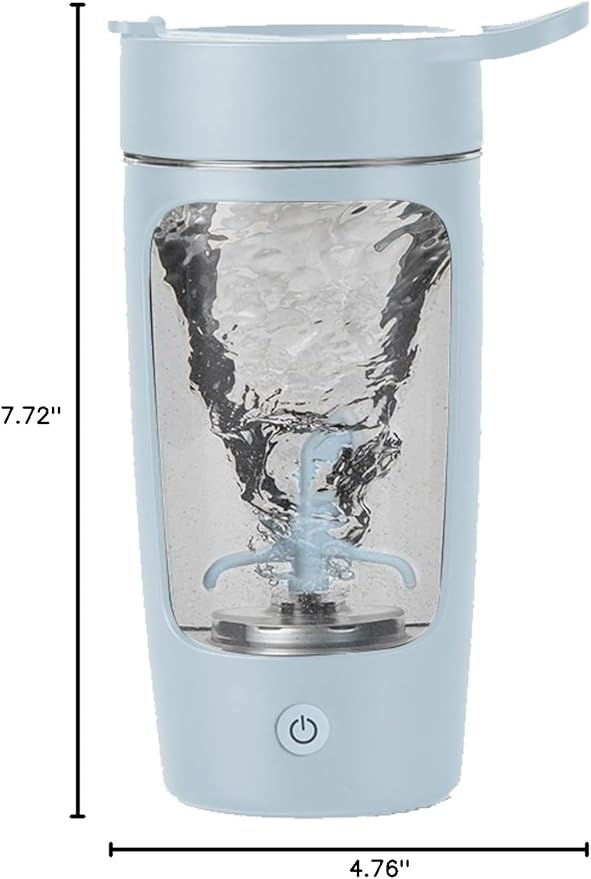 Electric Shaker Bottle, Blender Bottles For Protein Mixes, | Tritan | BPA Free| Portable Mixer Cup, Rechargeable Shake Cups And Meal Replacement Shakes, 22 oz(Blue)