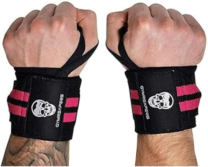 Gymreapers Weightlifting Wrist Wraps (IPF Approved) 18" Professional Quality Wrist Support with Heavy Duty Thumb Loop - Best Wrap for Powerlifting Competition, Strength Training, Bodybuilding