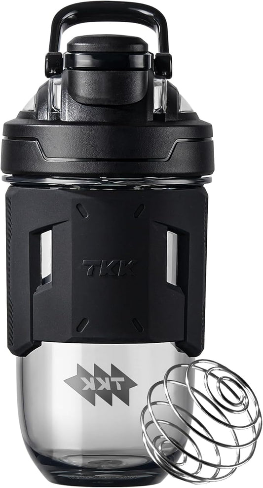 TKK Blender Shaker Bottle 24 Ounce With Blending Ball Plastic Protein Shaker Bottle for Pre & Post workout Protein Drink Shaker Cup USA Tritan BPA Free