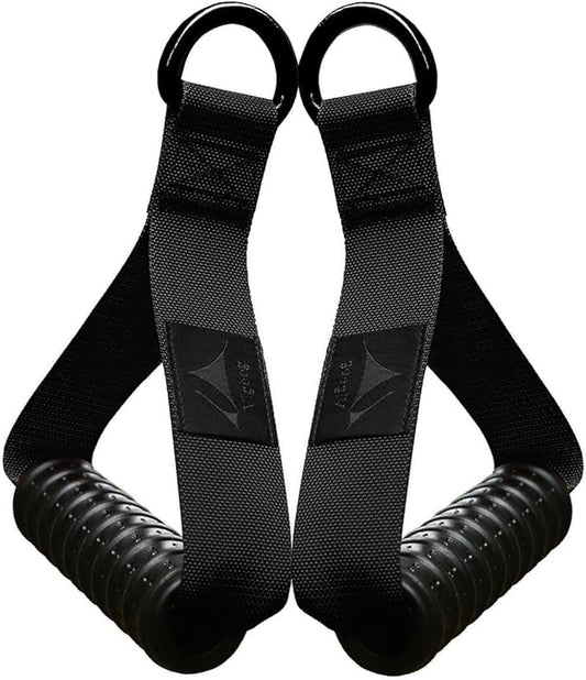 Heavy Duty Exercise Handles, Ultra-Durable Rubber Workout Grip Attachments for Cable Machines, LAT Pulldown, Resistance Bands, Home Gym and Commercial Fitness Equipment