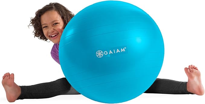 Gaiam Kids Balance Ball - Exercise Stability Yoga Ball, Kids Alternative Flexible Seating for Active Children in Home or Classroom (Satisfaction Guarantee), 45cm
