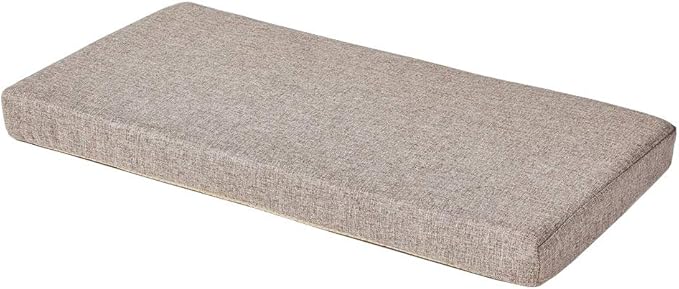Khaki Bench seat Chair Pads Non-Slip Rubber Back Indoor Swing /Settee Cushion 40'' x 18'' x 2'' (101.6 x 45.7 x 5.08cm)