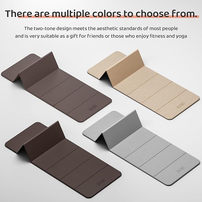 Foldable Yoga Mat,Exercise Mats for Home Workout,Comfortable and Durable,8mm Thick-Portable Folding Mat,Non Slip,Pilates Mat Thick,Outdoor Use,Meditation,Travel,Camping(71"x24" x0.31")