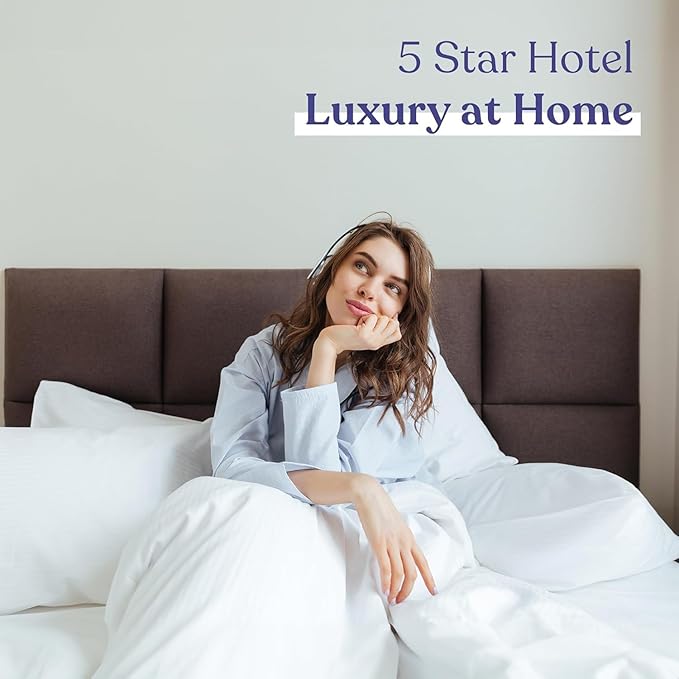 FluffCo Zen Down Alternative Standard Size Pillow with Soft Microfiber Fill - Plush Cloud-Like Comfort for Side & Back Sleepers - Hypoallergenic Bed Pillow for Deep Sleep & Neck Support