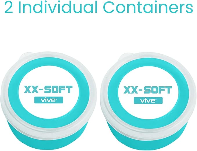 Vive Therapy Putty, Occupational Hand Tools (2 Pack) - Sensory Stress Relief - for Physical Exercise, Finger Pain, Grip Strength, Rehab, Arthritis, Adults, Forearms, Fidgeting, Motor Skills