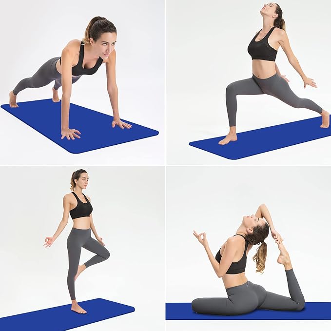 Hatha Yoga Thick TPE Yoga Mat 72"x 27"x1/3 inch Non Slip Eco Friendly Exercise Mat for Yoga Pilates & Floor Workouts