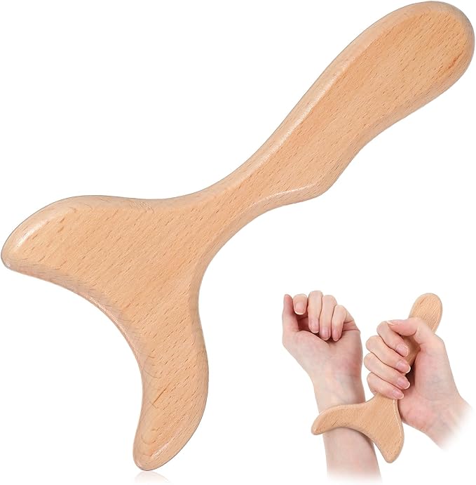 Small Fishtail Massage Tool,Wood Therapy Massage Tools Lymphatic Drainage Massager,Body Gua Sha Tool for Muscle Relaxation, Body Sculpting Cellulite Reduction