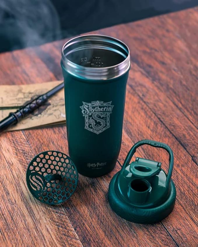 Smartshake Reforce Stainless Steel Harry Potter Slytherin Shaker Bottle (900 ML /30oz) | Light Weight Resistance Sports Shaker Bottle with a Soft Lid | Leakproof, BPA Free & DEHP Free