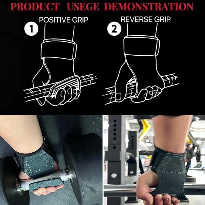 Adjustable Neoprene Padded Wrist straps for Weightlifting,Weight Lifting Straps Gym weight lifting wrist wraps,Gym Accessories for women for Men/Women(Pair)