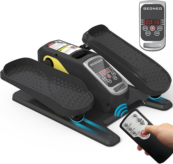 Under Desk Elliptical Machine, Electric Ellipse Leg Exerciser for Senior, Quiet and Compact Electric Seated Pedal for Home with Display Monitor, Remote Control and 12 Adjustable Speeds