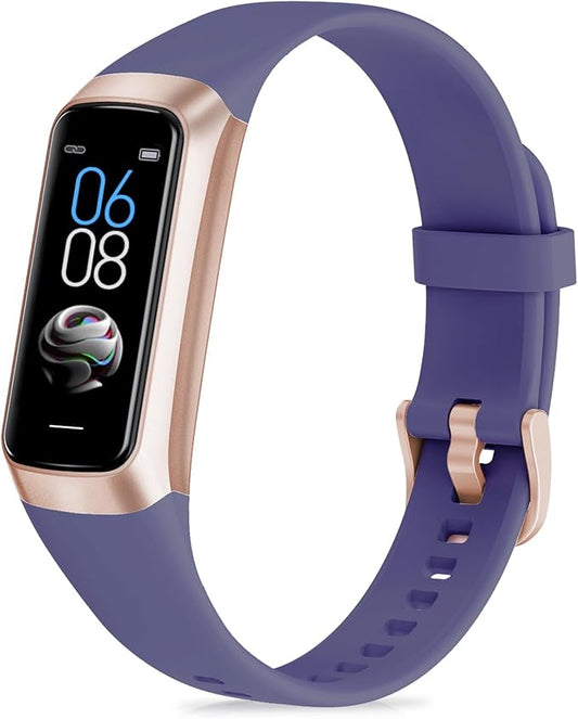 Fitness Tracker with Step Counter/Calories/Stopwatch, Activity Tracker, Health Tracker with Heart Rate Monitor, Sleep Tracker,1.10''AMOLED Touch Color Screen, Pedometer Watch for Women Men