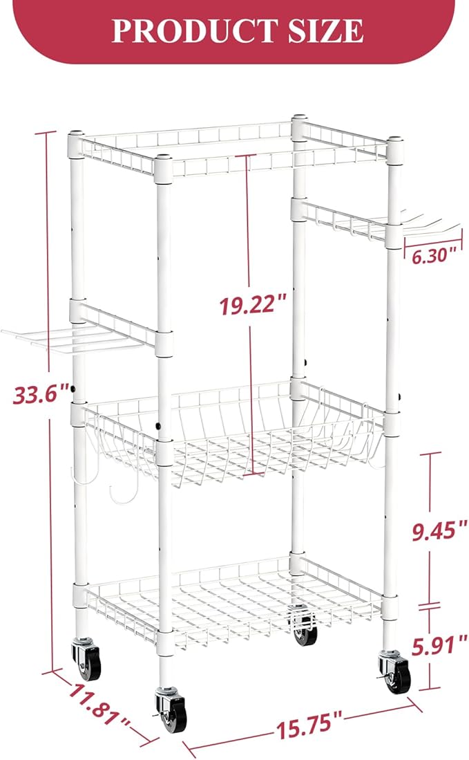 VOPEAK Home Gym Storage Rack with Wheels, Yoga Mat Storage Organizer for Kettlebells, Dumbbells, Resistance Bands, Space Saving Weight Rack for Home Gym, Garage, Easy to Install