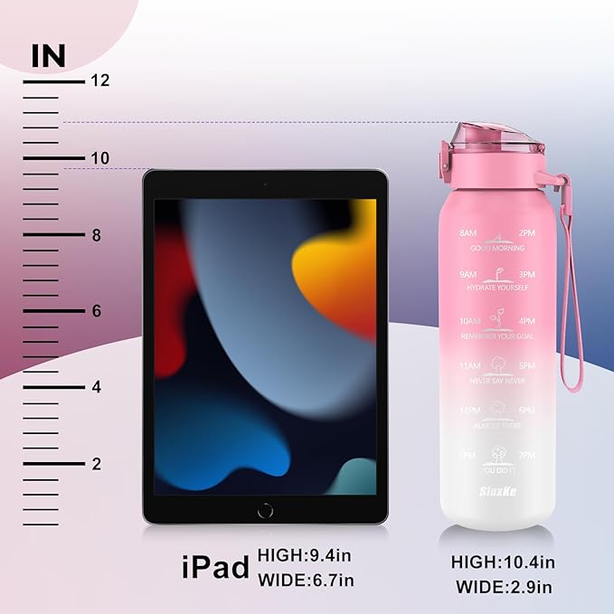24oz Insulated Water Bottle with Straw and Spout Lids, 18/10 Stainless Steel 700ml Double Wall Vacuum Sports Water Jug, Leakproof Hydro Cup Flask for Men, Women & Kids PINK WHITE