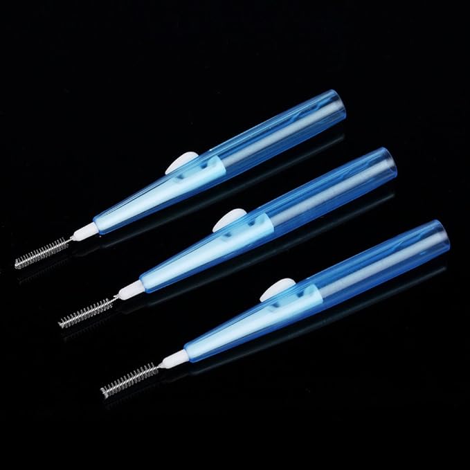 Interdental Slim Brush Anself 60Pcs Dental Floss Picks Refill Inter-Dental Brush Teeth Stick Toothpick Flosser for Oral Deep Clean Health Care