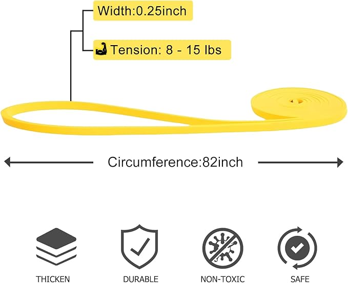 12-Pack Resistance Bands Set - Pull Up Assist, Strength Training & Physical Therapy for Home Gym | Exercise Loop Bands for Men & Women