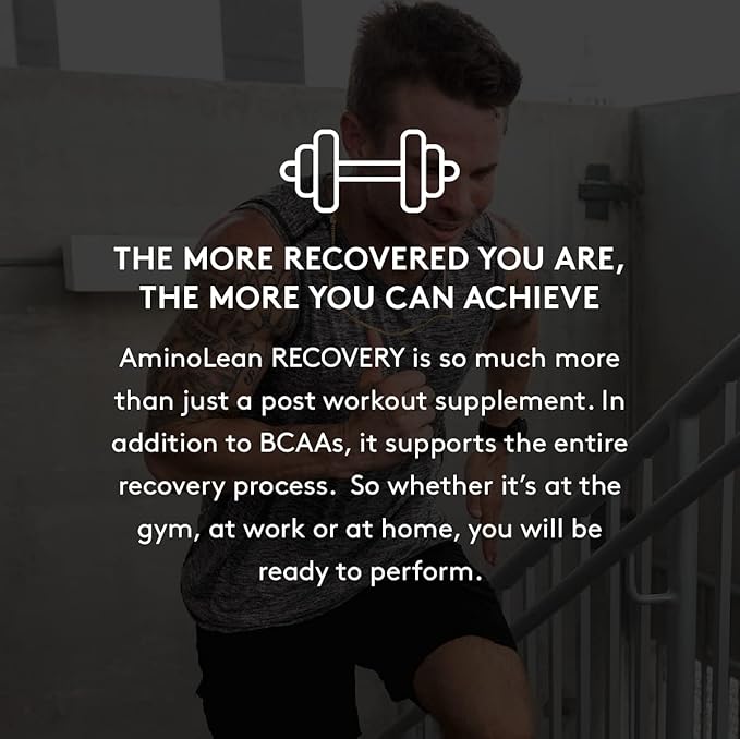 AminoLean Hydrating Electrolyte Powder and Recovery Drink with Sea Minerals, Nootropic Mushrooms, and Vegan Amino Acids, BCAAs + EAAs for Post Workout Muscle Building, Blood Orange