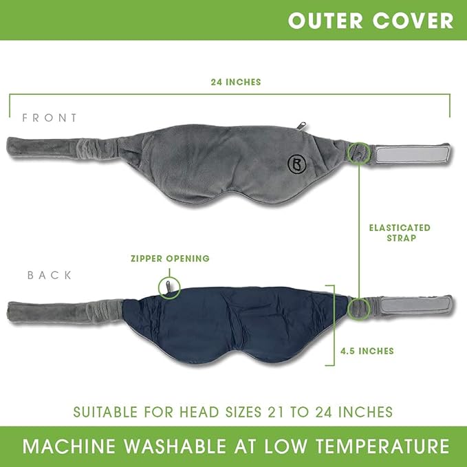 BARMY Weighted Sleep Mask for Women and Men (0.8lb/13oz) Weighted Eye Mask for Sleeping, Eye Cover Blocks Light Helps Relaxation and Night Sleep, Comfortable Blackout Sleeping Mask, Gray