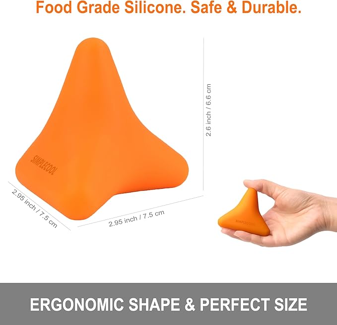 Trigger Point Massage Tool. Massager Ball for Deep Tissue Myofascial Release Physical Therapy Foot Plantar Fasciitis Pain Relief Muscle Knot Psoas Hip Flexor Iliacus Release. 3Γ2.6 in (Orange)