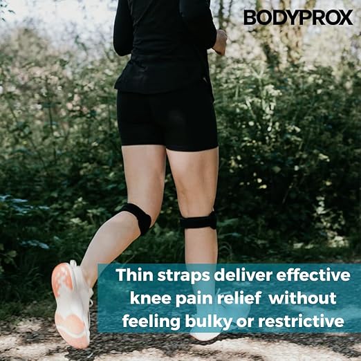 Bodyprox Patella Tendon Knee Strap 2 Pack, Knee Pain Relief Support Brace Hiking, Soccer, Basketball, Running, Jumpers Knee, Tennis, Tendonitis, Volleyball & Squats