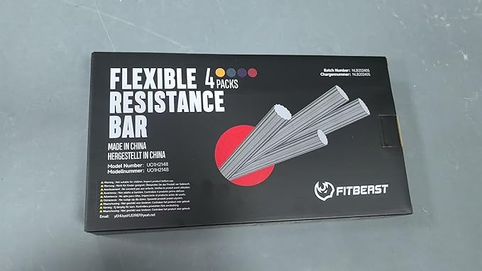 FitBeast Flex Therapy Bar, Tennis Elbow Therapy Bar - Ideal for Relieve Tendonitis Pain & Improve Grip Strength, Fitness Resistance Bar for Golfers Elbow & Tendinitis, Twist Bar for Physical Therapy