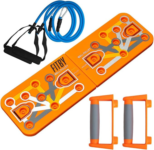 Foldable Push Up Board for Men and Women- Multifunctional Workout Equipment - Foldable Push Up Bar- Fitness Gym Equipment- Portable Board for Home Exercise and Workout - Push Up Board by Fitby