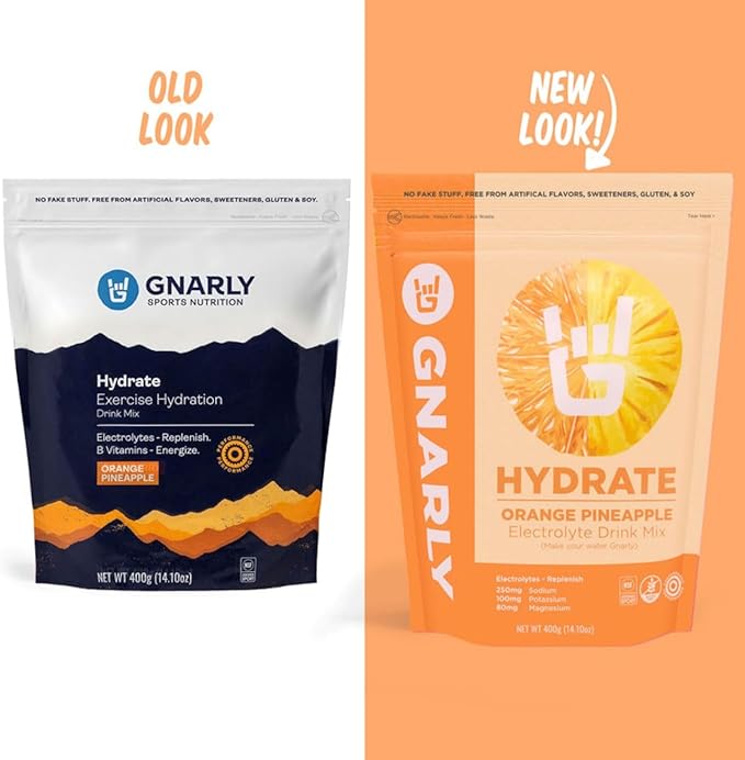 Gnarly Nutrition Hydrate Electrolyte Powder – Orange Pineapple Exercise Hydration Drink Mix – NSF Sport Certified – Electrolyte Solution, Performance & Recovery – Orange Pineapple, 14.10 oz