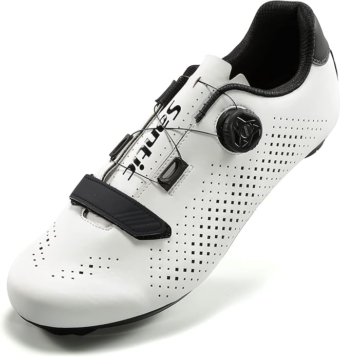 Santic Men's Cycling Shoes Road Cycling Riding Shoes Road Bike Shoes with Buckle- Roadway New