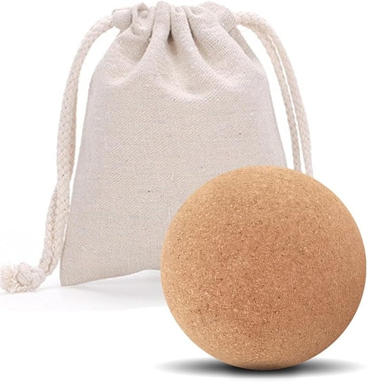 KITWILD Cork Massage Ball - High Density Fine Particles for Deep Tissue Muscle Massage, Myofascial Release, and Yoga Therapy - 2 Inch Lightweight Lacrosse Ball