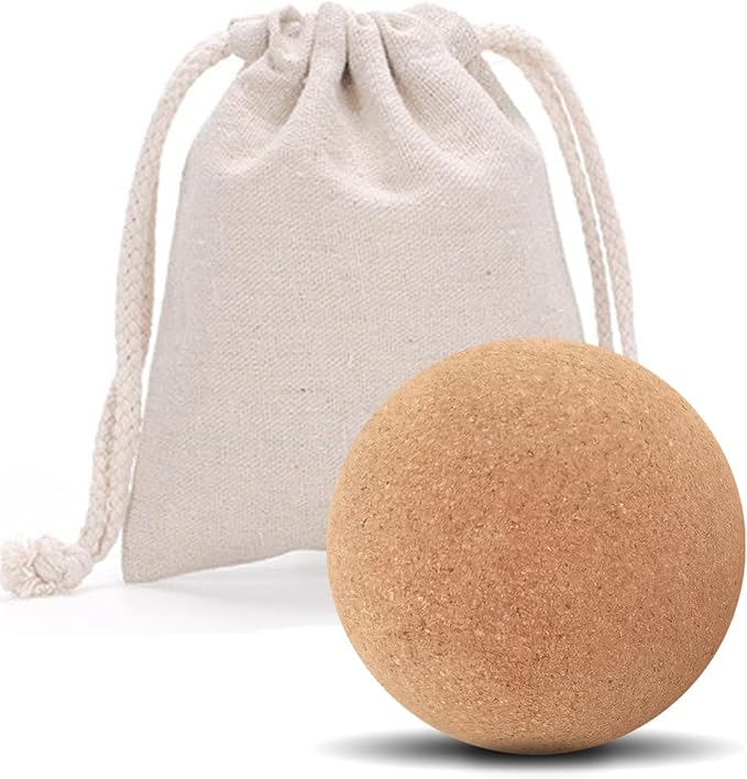 KITWILD Cork Massage Ball - High Density Fine Particles for Deep Tissue Muscle Massage, Myofascial Release, and Yoga Therapy - 2 Inch Lightweight Lacrosse Ball