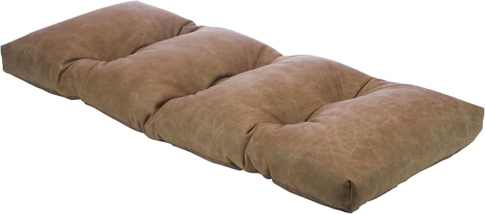 Klear Vu The Gripper Omega Non-Slip Tufted Bench Cushion for Indoor Furniture, Entryway Storage, Bay Window, Corner Nook or Piano Seat, 33 Inches, Brown