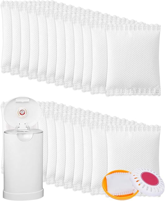 Diaper Pail Deodorizer Odor Absorber Compatible with Munchkin Arm and Hammer Diaper Pail, Lavender Scented Diaper Pail Odor Eliminator for Munchkin Nursery Fresheners, 24 Pack