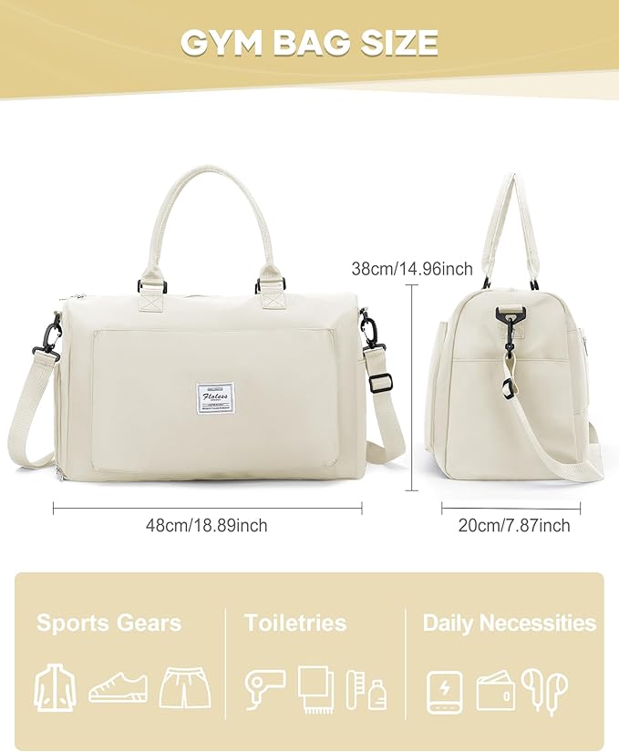 Gym Bag Womens,Travel Duffel Carry on Bag Sport Tote Bag Weekend Overnight Bag