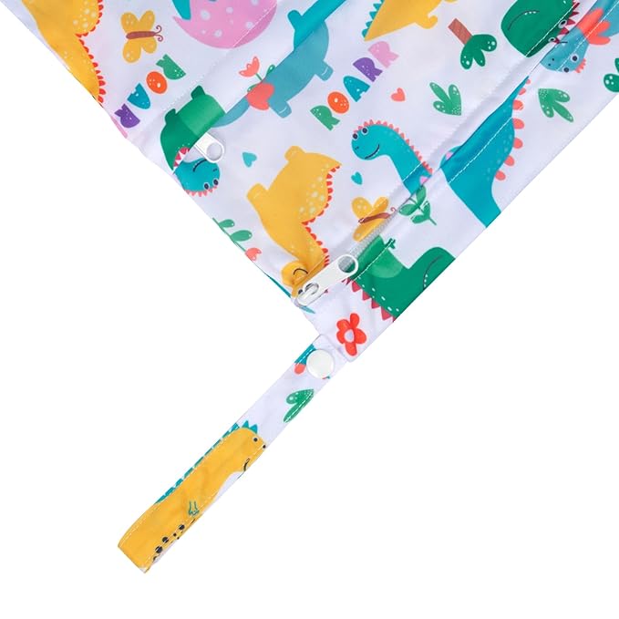 babygoal Wet Dry Bags for Baby Cloth Diapers, Washable Travel Bags,Beach,Pool,Gym Bag for Swimsuits &Wet Clothes with Two Zippered Pockets 3 Pack, 3LN04