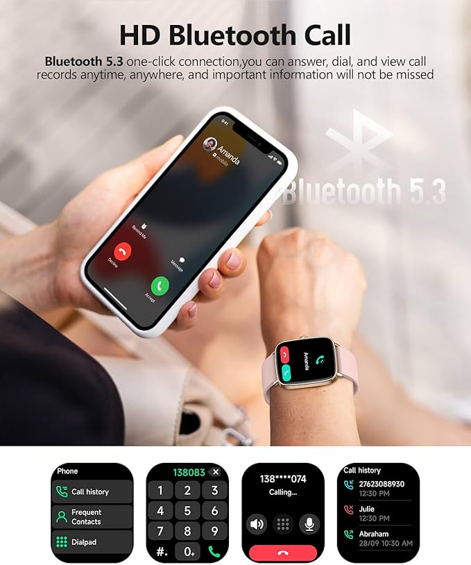 2025 Smart Watches for Women, 1.85" AI Voice Smartwatch, 24/7 Heart Rate Monitor, Stress/SpO2/Sleep Tracker, IP68 Waterproof, Weather, 100+ Sports Fitness Tracker for Android iOS Pink