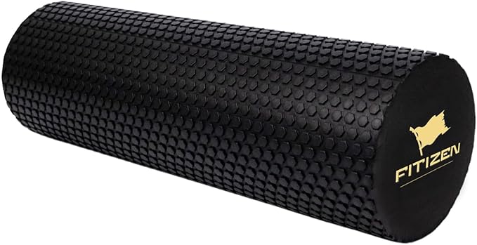 Fitizen Foam Roller – Muscle Massage Rehab Stiff Back Pain Physical Therapy Deep Tissue Firm Exercise Equipment Home Gym Stress Yoga Pilates for The Fit Citizen by FitNation