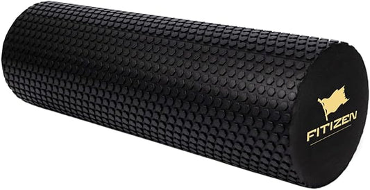 Fitizen Foam Roller – Muscle Massage Rehab Stiff Back Pain Physical Therapy Deep Tissue Firm Exercise Equipment Home Gym Stress Yoga Pilates for The Fit Citizen by FitNation