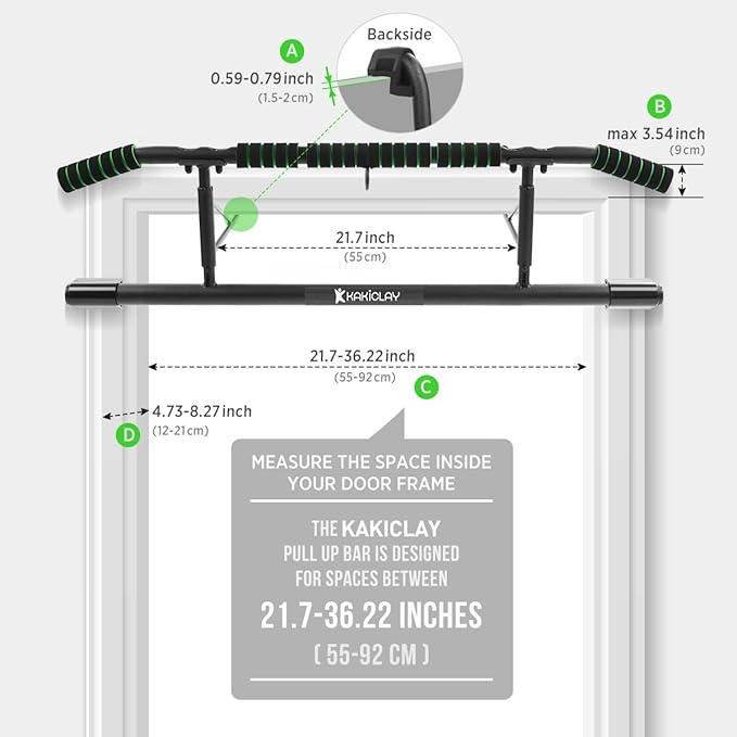 Pull Up Bar for Doorway,2024 Upgrade Multi-Grip Hanging Bar for Home Gym, Max Capacity 440 lbs Multifunctional Portable Chin Up Bar - USA Original Patent, Designed, Shipped, Warranty