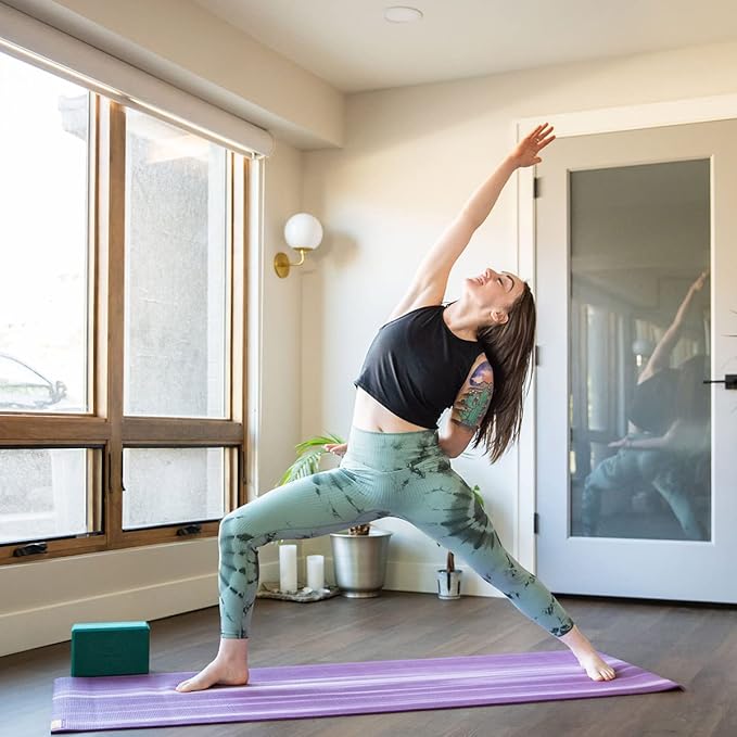 Hugger Mugger Nature Ultra Yoga Mat - Unique Variegated Design, Extra Cushion, Durable, Sticky and Grippy, Stable Non-Slip Surface, Lightweight