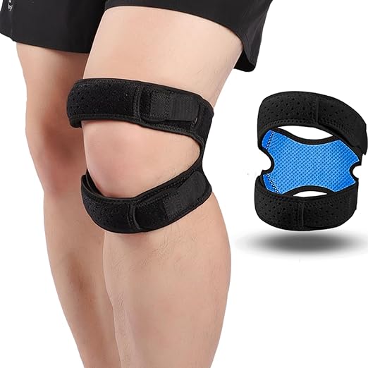 Patella Knee Brace for Women and Men, 2 Pack Patellar Tendon Support Strap for Pain Relief, Arthritis, Tendonitis, Running, Basketball, Tennis, Gym