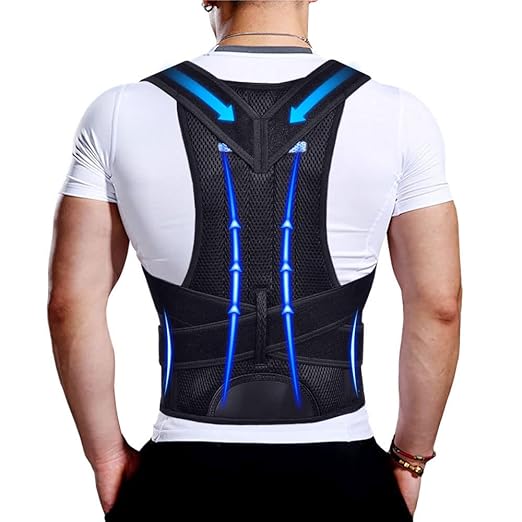 Upgraded Posture Corrector Back Brace for Men and Women, New Version Lumbar Support for Posture Improving and Pain Relief, Full Back Support for Neck, Shoulder, Waist Pain