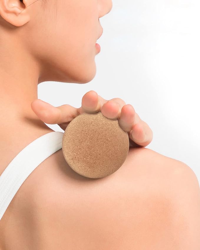 KITWILD Cork Massage Ball - High Density Fine Particles for Deep Tissue Muscle Massage, Myofascial Release, and Yoga Therapy - 2.5 Inch Lightweight Lacrosse Ball