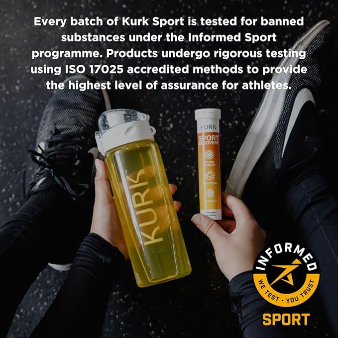 Kurk Sport Electrolyte Tablets – Hydration Support with Micellar Curcumin & Echinacea – Pineapple Flavor – 20 Effervescent Tabs (Pack of 1)