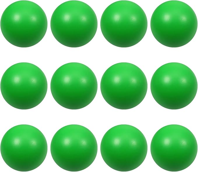 12 Pcs Green Foam Stress Ball Squeeze Stress Relief Balls for Kids and Adults Hand Exercise Sensory Relief Toys for Anxiety ADHD Autism (Green)